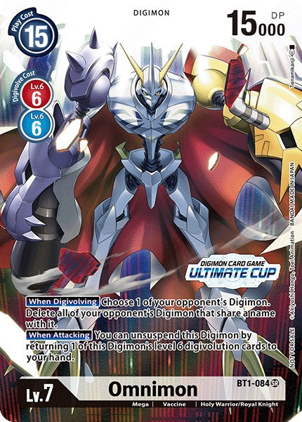 Omnimon [BT1-084] (April Ultimate Cup 2022) [Release Special Booster Promos] | Tables and Towers