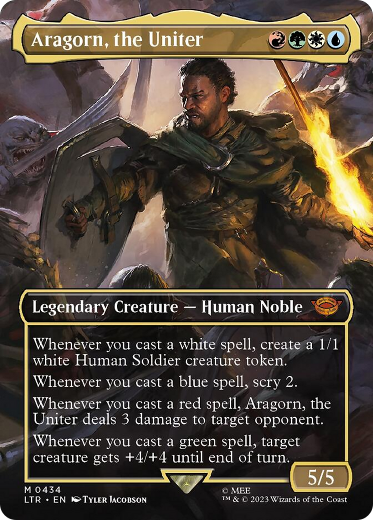 Aragorn, the Uniter (Borderless Alternate Art) [The Lord of the Rings: Tales of Middle-Earth] | Tables and Towers