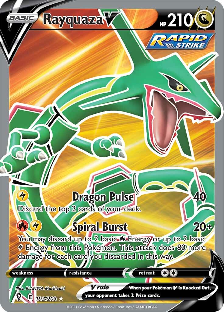 Rayquaza V (193/203) [Sword & Shield: Evolving Skies] | Tables and Towers