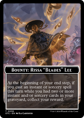 Bounty: Rissa "Blades" Lee // Bounty Rules Double-Sided Token [Outlaws of Thunder Junction Commander Tokens] | Tables and Towers