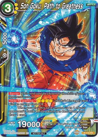 Son Goku, Path to Greatness (Power Booster) (P-115) [Promotion Cards] | Tables and Towers