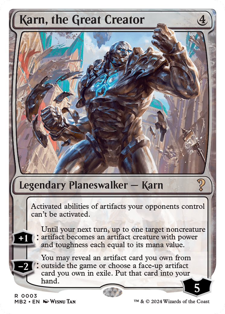 Karn, the Great Creator (White Border) [Mystery Booster 2] | Tables and Towers