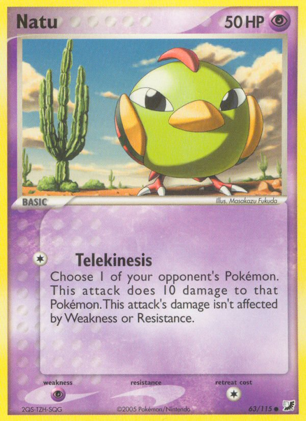 Natu (63/115) [EX: Unseen Forces] | Tables and Towers