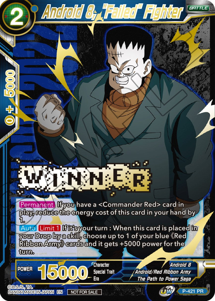 Android 8, "Failed" Fighter (Championship Pack 2022 Vol.2) (Winner Gold Stamped) (P-421) [Promotion Cards] | Tables and Towers