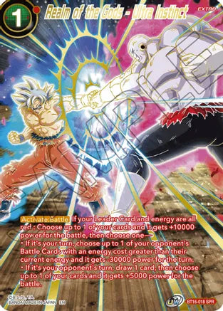 Realm of the Gods - Ultra Instinct (SPR) (BT16-018) [Realm of the Gods] | Tables and Towers