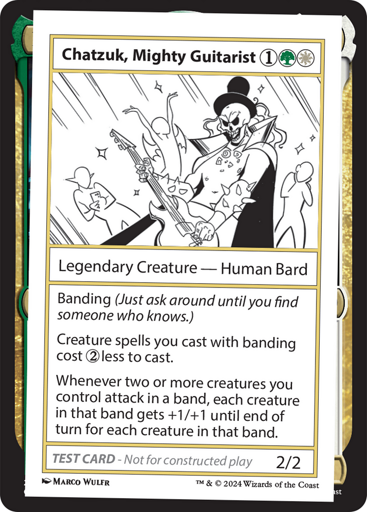 Chatzuk, Mighty Guitarist [Mystery Booster 2 Playtest Cards] | Tables and Towers