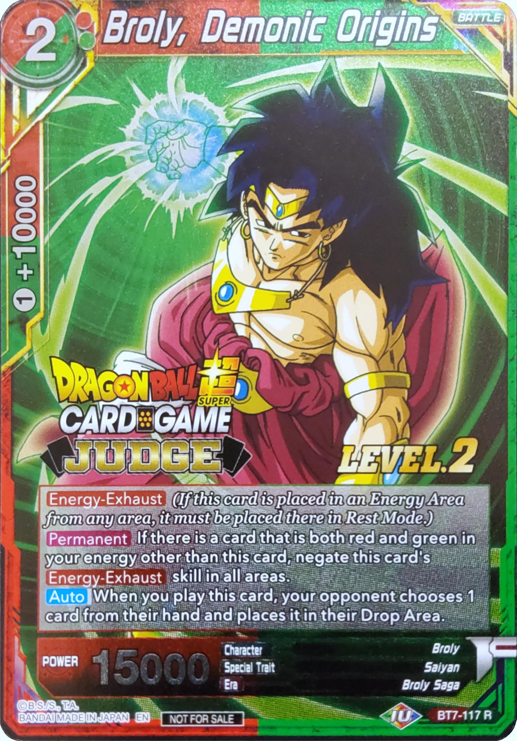 Broly, Demonic Origins (Level 2) (BT7-117) [Judge Promotion Cards] | Tables and Towers