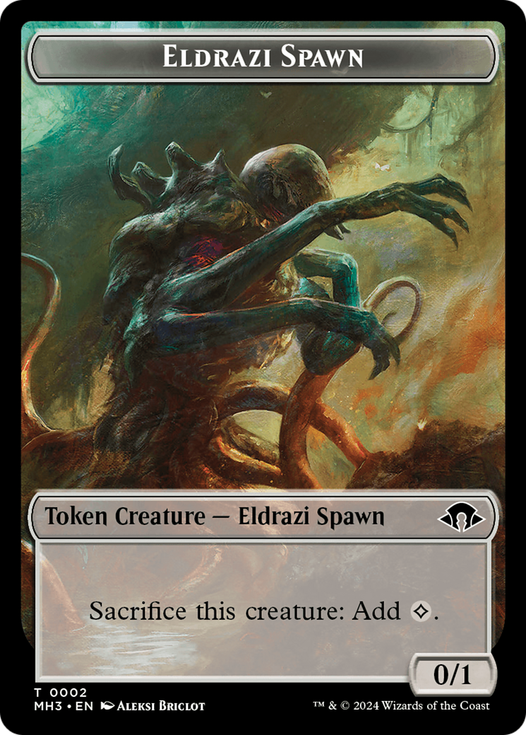 Eldrazi Spawn // Moonfolk Double-Sided Token [Modern Horizons 3 Tokens] | Tables and Towers