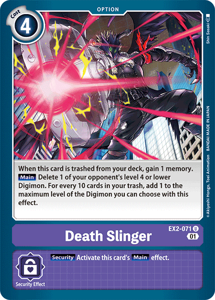 Death Slinger [EX2-071] [Digital Hazard] | Tables and Towers