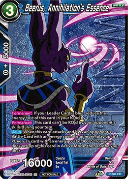 Beerus, Annihilation's Essence (Tournament Pack Vol. 8) (Winner) (P-384) [Tournament Promotion Cards] | Tables and Towers