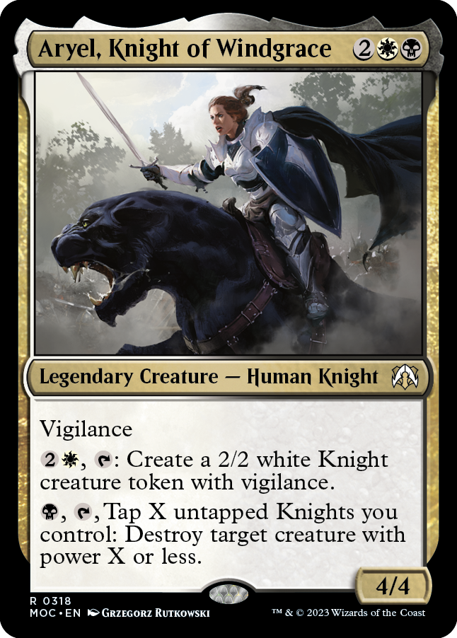 Aryel, Knight of Windgrace [March of the Machine Commander] | Tables and Towers