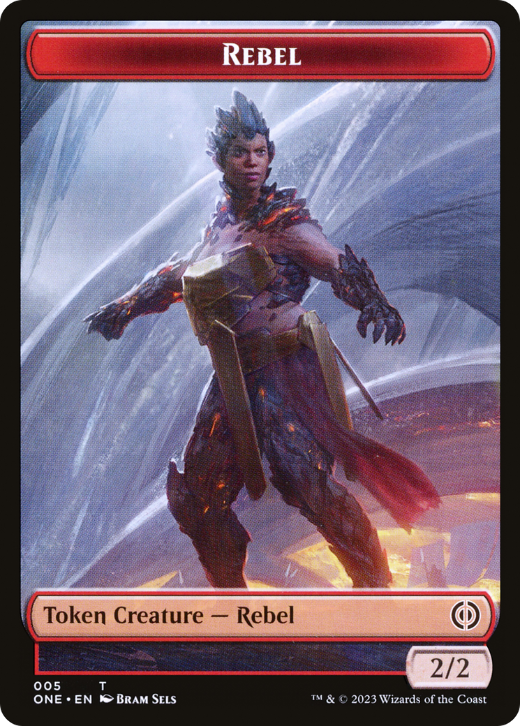 Rebel Token [Phyrexia: All Will Be One Tokens] | Tables and Towers