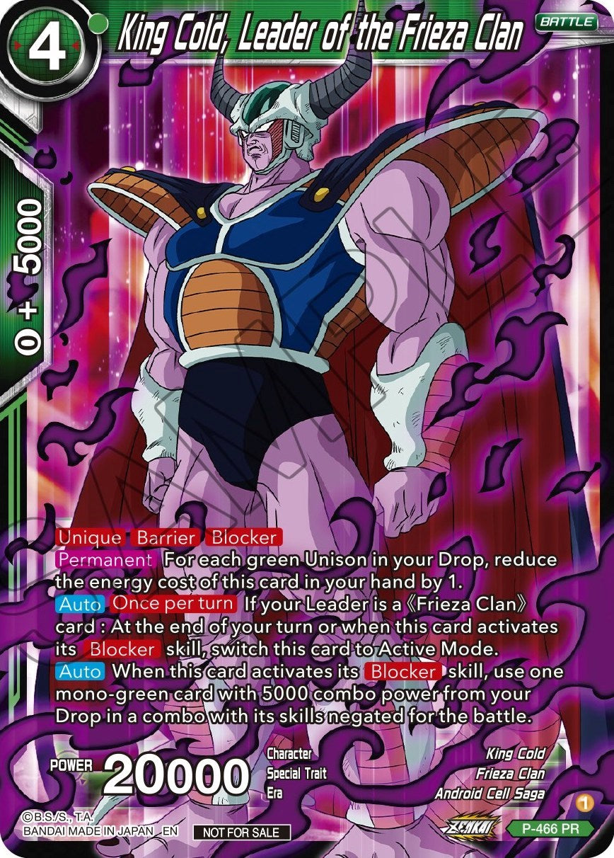 King Cold, Leader of the Frieza Clan (Z03 Dash Pack) (P-466) [Promotion Cards] | Tables and Towers