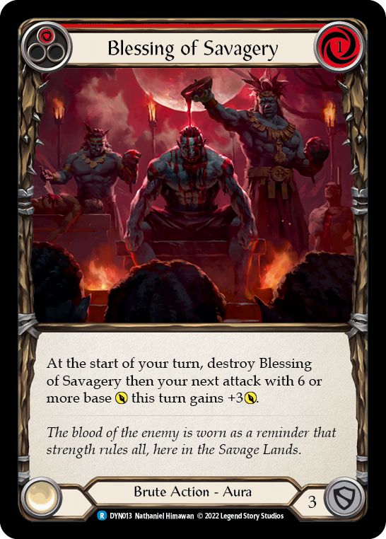 Blessing of Savagery (Red) [DYN013] (Dynasty) | Tables and Towers