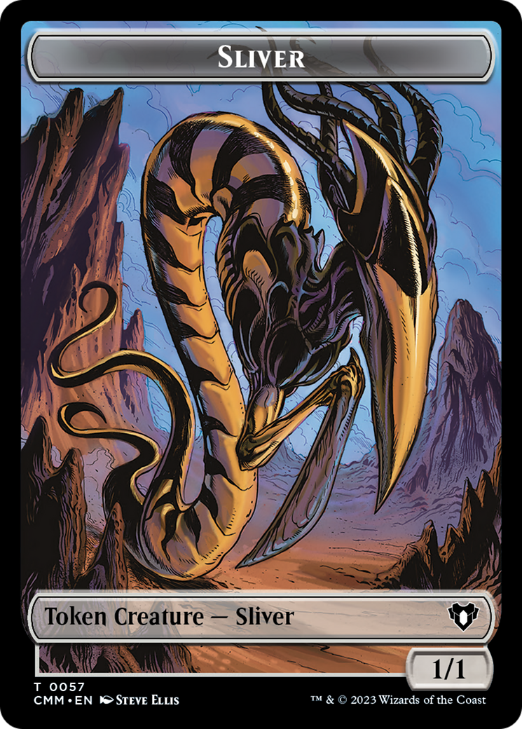 Copy (54) // Sliver Double-Sided Token [Commander Masters Tokens] | Tables and Towers