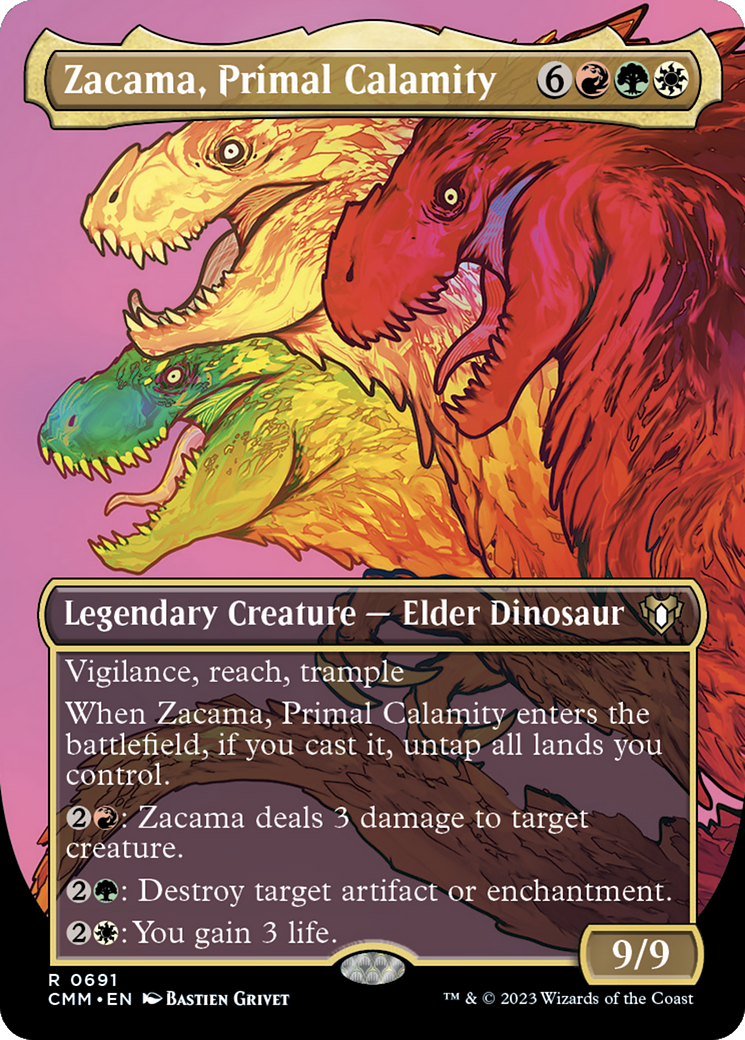 Zacama, Primal Calamity (Borderless Profile) [Commander Masters] | Tables and Towers