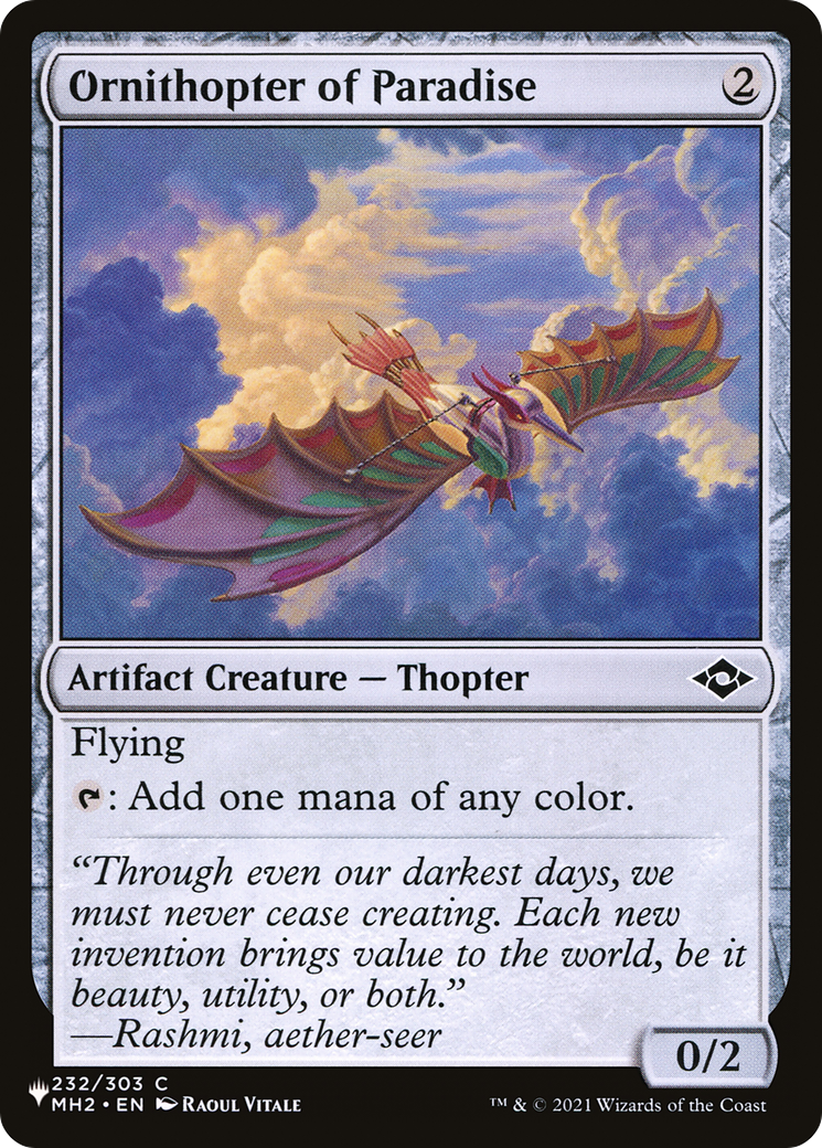 Ornithopter of Paradise [The List Reprints] | Tables and Towers