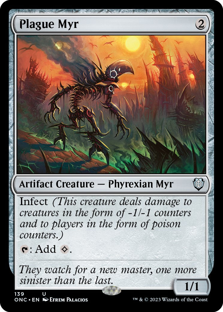 Plague Myr [Phyrexia: All Will Be One Commander] | Tables and Towers