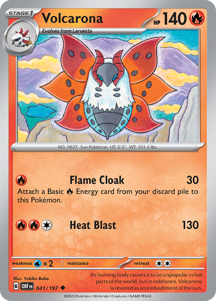 Volcarona (041/197) [Scarlet & Violet: Obsidian Flames] | Tables and Towers