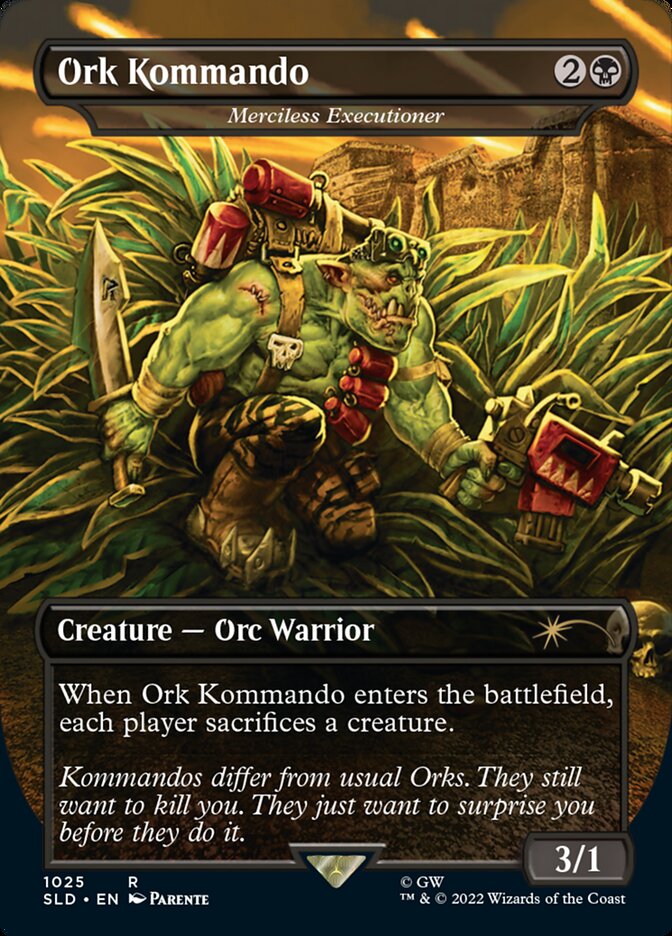 Ork Kommando - Merciless Executioner (Borderless) [Secret Lair Drop Series] | Tables and Towers