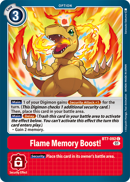 Flame Memory Boost! [BT7-092] [Next Adventure] | Tables and Towers