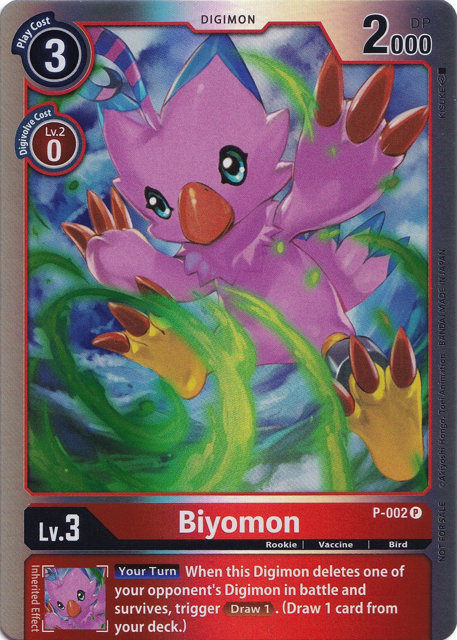 Biyomon [P-002] (Rainbow Foil) [Promotional Cards] | Tables and Towers