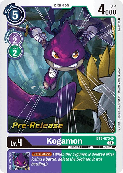 Kogamon [BT8-075] [New Awakening Pre-Release Cards] | Tables and Towers