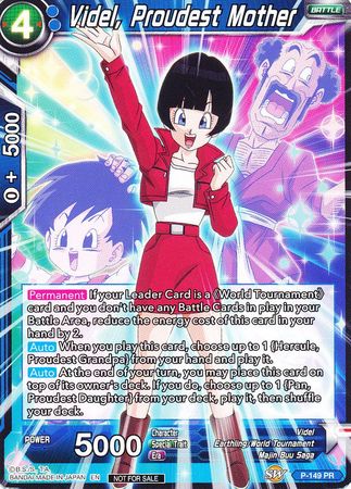 Videl, Proudest Mother (Power Booster: World Martial Arts Tournament) (P-149) [Promotion Cards] | Tables and Towers