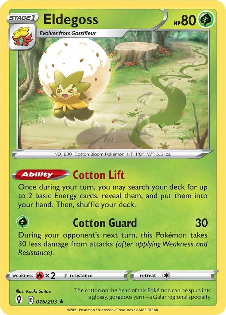 Eldegoss (016/203) (Theme Deck Exclusive) [Sword & Shield: Evolving Skies] | Tables and Towers