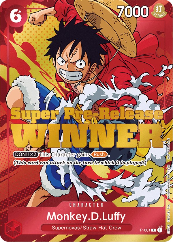 Monkey.D.Luffy (Super Pre-Release) [Winner] [One Piece Promotion Cards] | Tables and Towers