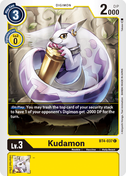 Kudamon [BT4-037] [Great Legend] | Tables and Towers