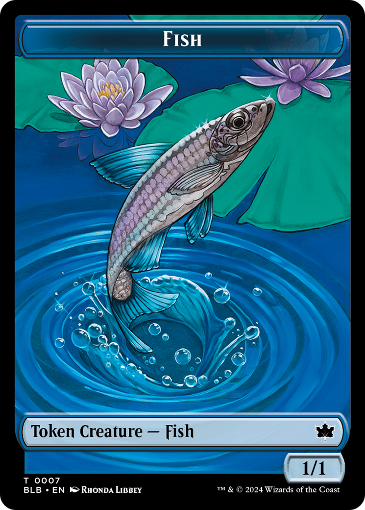 Fish // Warren Warleader Double-Sided Token [Bloomburrow Tokens] | Tables and Towers