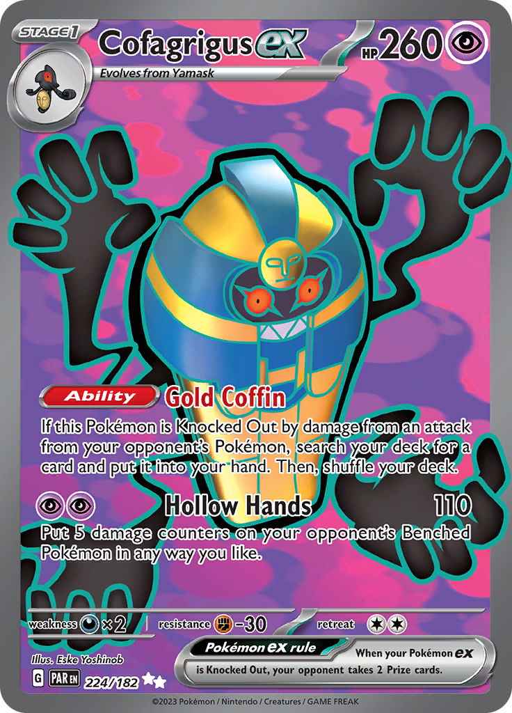 Cofagrigus ex (224/182) [Scarlet & Violet: Paradox Rift] | Tables and Towers