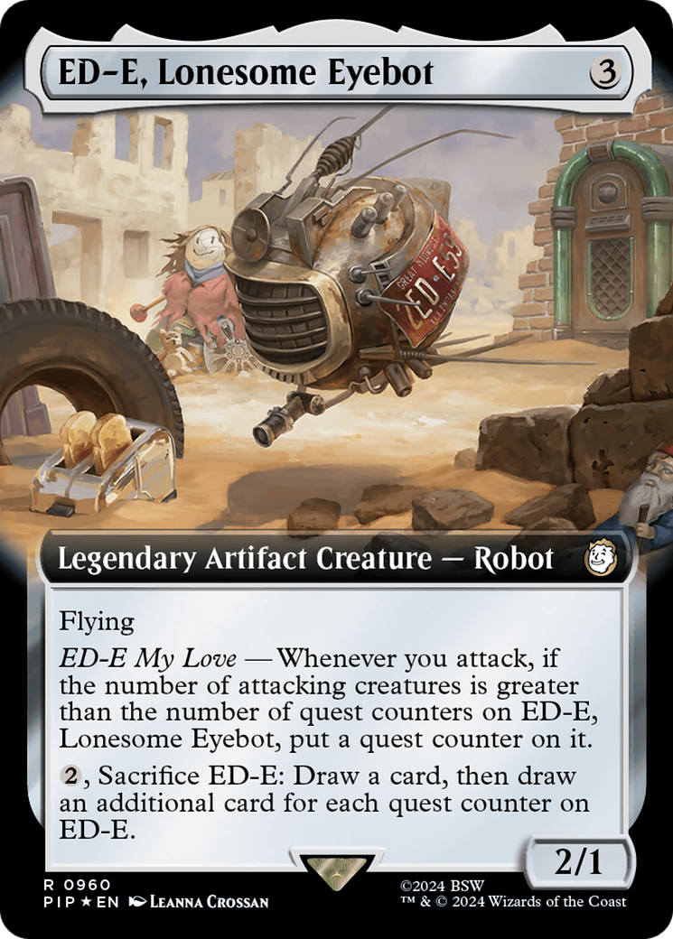 ED-E, Lonesome Eyebot (Extended Art) (Surge Foil) [Fallout] | Tables and Towers