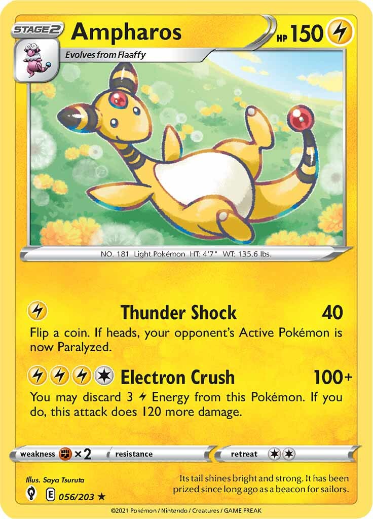 Ampharos (056/203) [Sword & Shield: Evolving Skies] | Tables and Towers