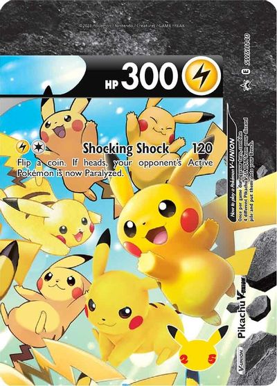 Pikachu V-UNION (SWSH140) (Celebrations) [Sword & Shield: Black Star Promos] | Tables and Towers