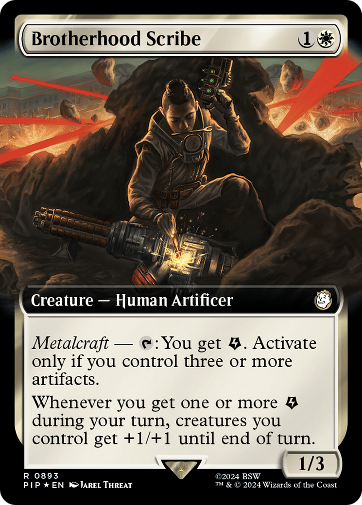 Brotherhood Scribe (Extended Art) (Surge Foil) [Fallout] | Tables and Towers