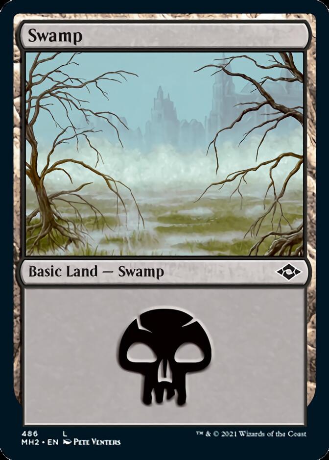 Swamp (486) (Foil Etched) [Modern Horizons 2] | Tables and Towers