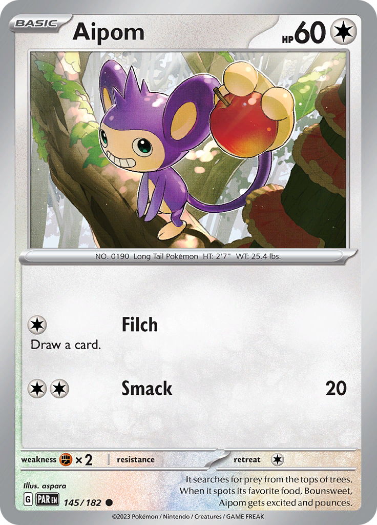 Aipom (145/182) [Scarlet & Violet: Paradox Rift] | Tables and Towers