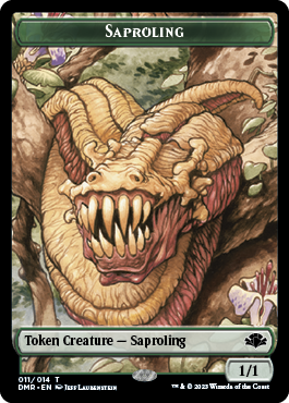 Zombie // Saproling Double-Sided Token [Dominaria Remastered Tokens] | Tables and Towers