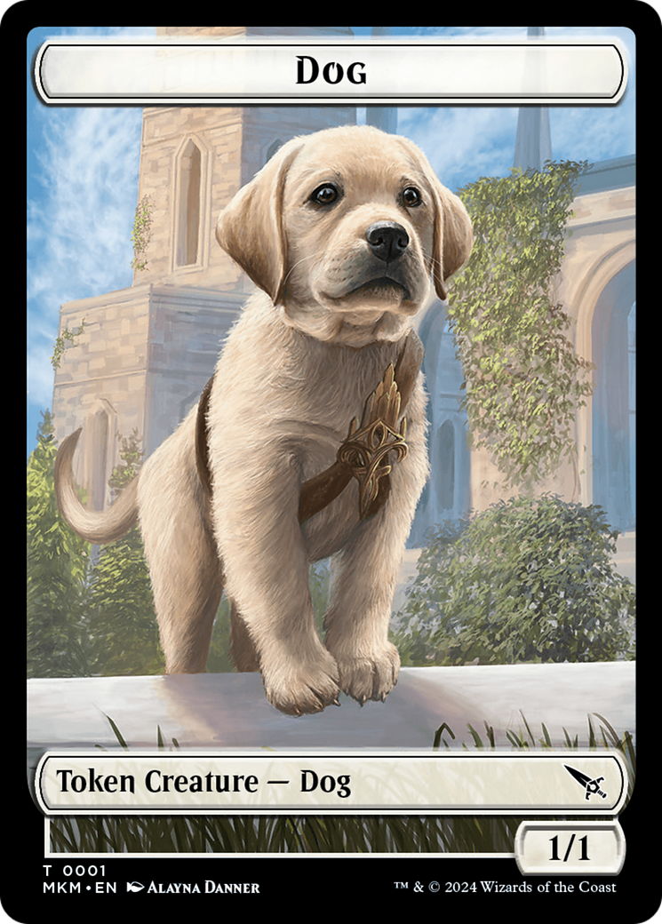 Dog Token [Murders at Karlov Manor Tokens] | Tables and Towers