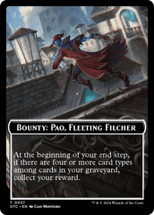 Bounty: Paq, Fleeting Filcher // Bounty Rules Double-Sided Token [Outlaws of Thunder Junction Commander Tokens] | Tables and Towers