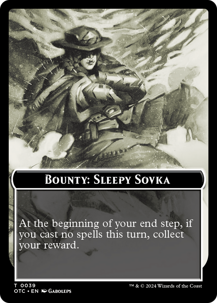 Bounty: Sleepy Sovka // Bounty Rules Double-Sided Token [Outlaws of Thunder Junction Commander Tokens] | Tables and Towers