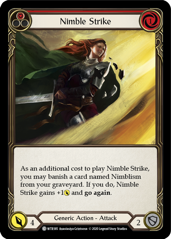 Nimble Strike (Red) [U-WTR185] (Welcome to Rathe Unlimited)  Unlimited Rainbow Foil | Tables and Towers