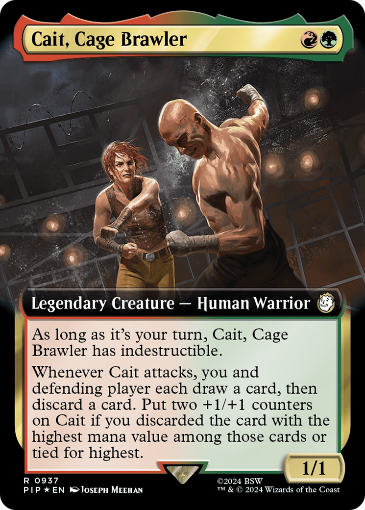 Cait, Cage Brawler (Extended Art) (Surge Foil) [Fallout] | Tables and Towers