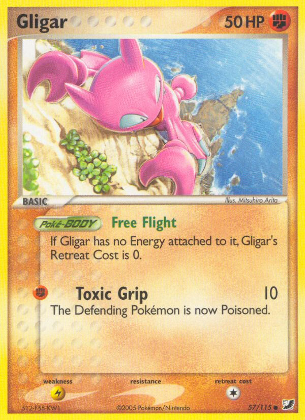 Gligar (57/115) [EX: Unseen Forces] | Tables and Towers