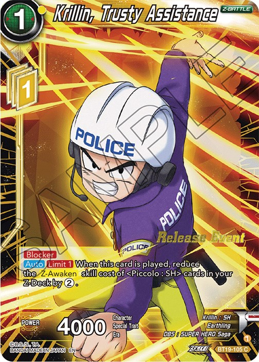 Krillin, Trusty Assistance (Fighter's Ambition Holiday Pack) (BT19-105) [Tournament Promotion Cards] | Tables and Towers