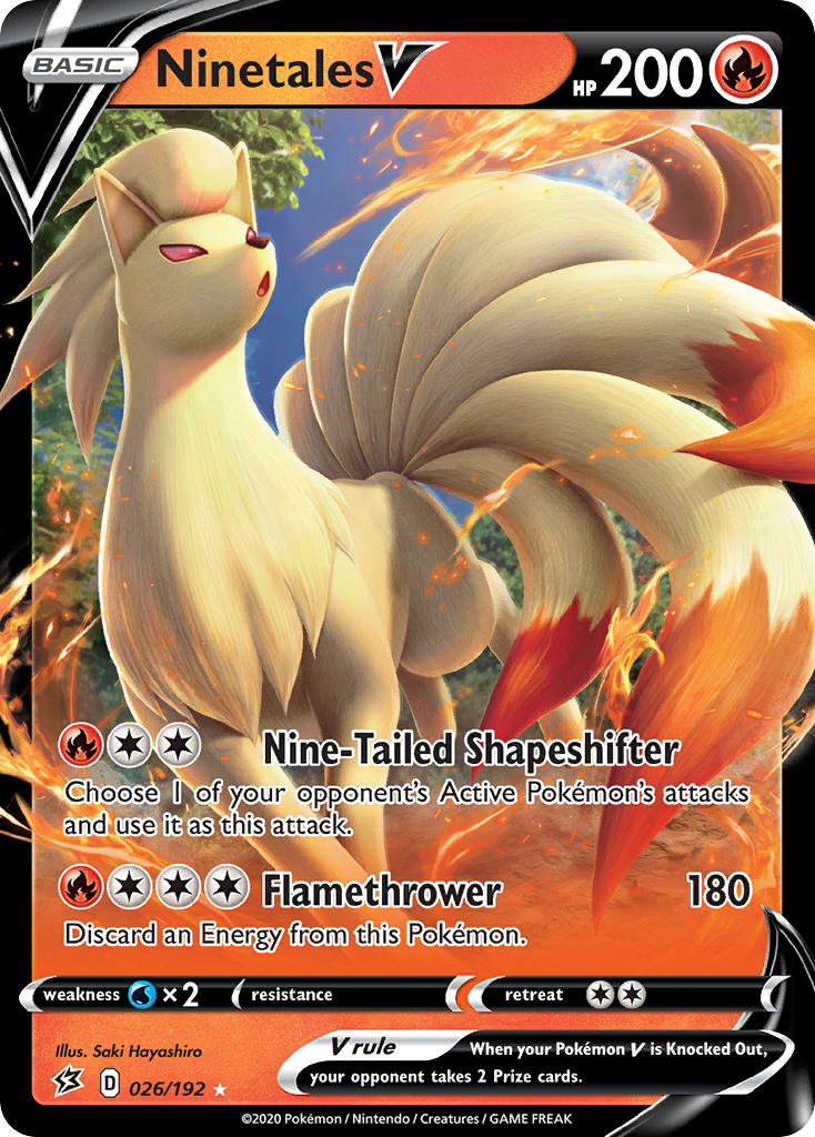 Ninetales V (026/192) [Sword & Shield: Rebel Clash] | Tables and Towers