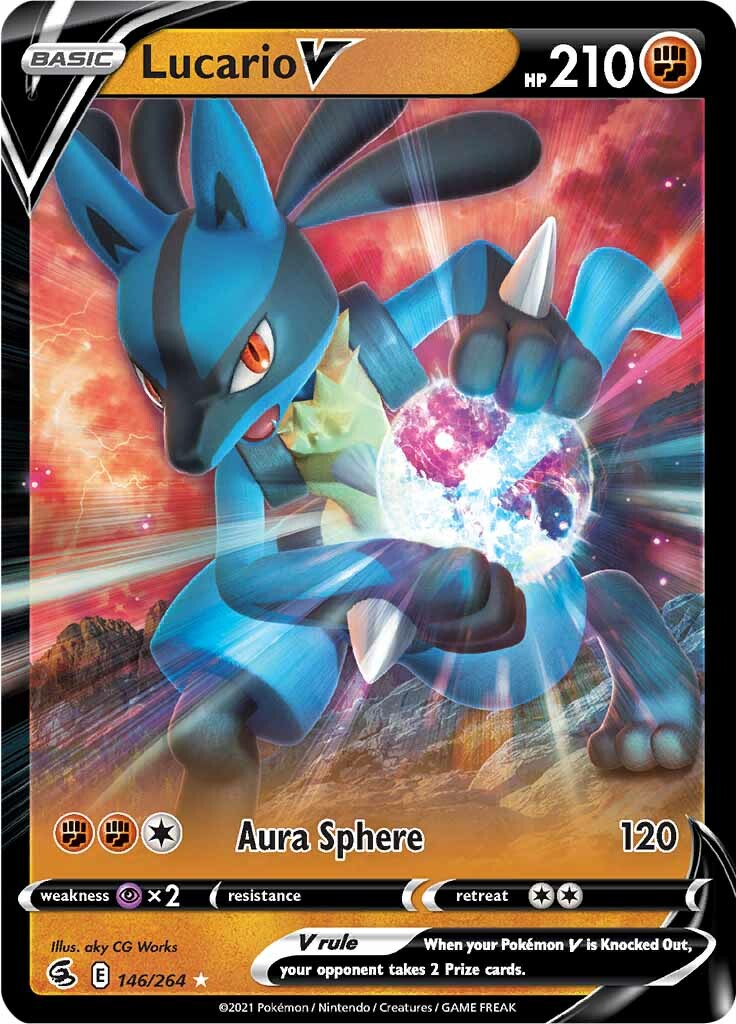 Lucario V (146/264) (Jumbo Card) [Sword & Shield: Fusion Strike] | Tables and Towers