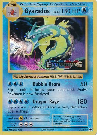 Gyarados (34/108) (XY Evolutions Prerelease) [XY: Black Star Promos] | Tables and Towers